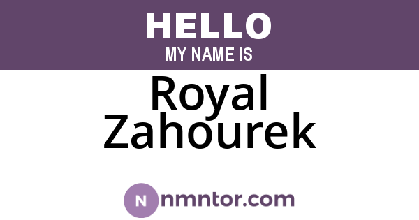 Royal Zahourek
