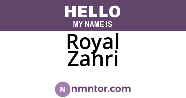 Royal Zahri