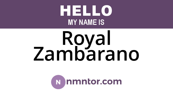 Royal Zambarano