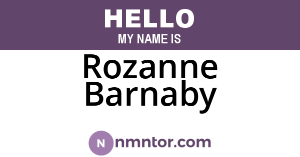 Rozanne Barnaby