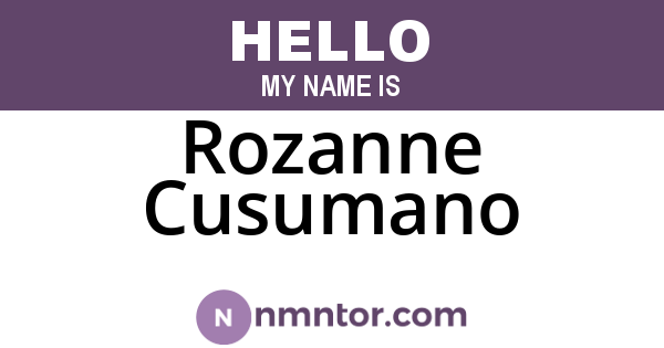 Rozanne Cusumano