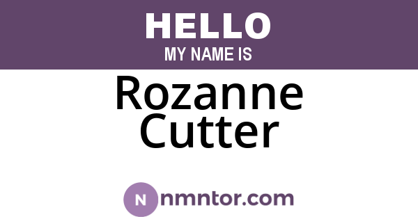 Rozanne Cutter