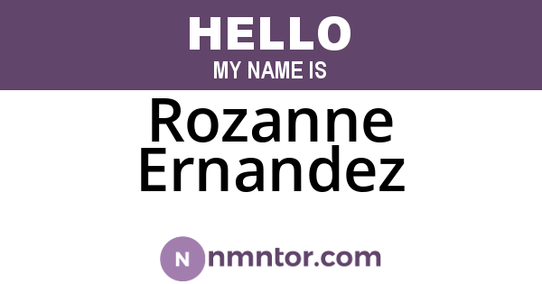 Rozanne Ernandez