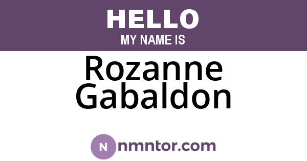 Rozanne Gabaldon