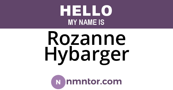 Rozanne Hybarger