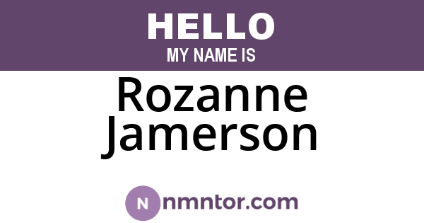 Rozanne Jamerson