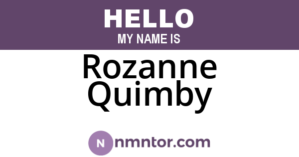 Rozanne Quimby
