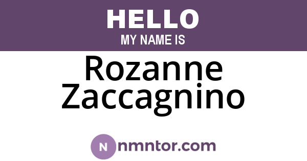 Rozanne Zaccagnino