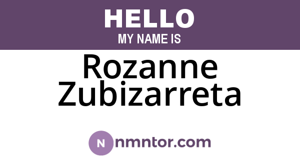 Rozanne Zubizarreta