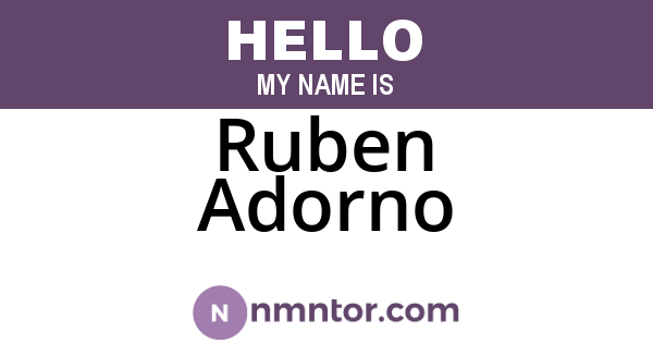 Ruben Adorno