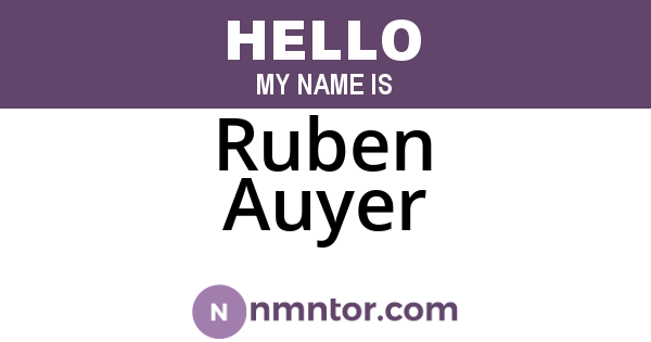 Ruben Auyer