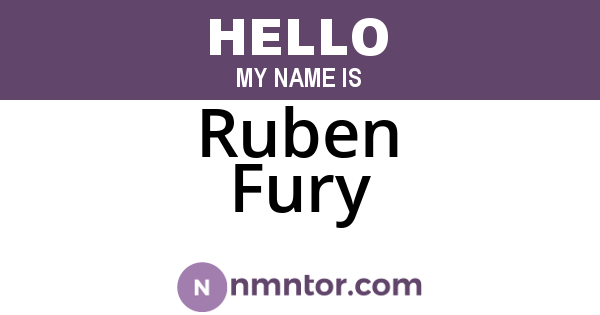 Ruben Fury
