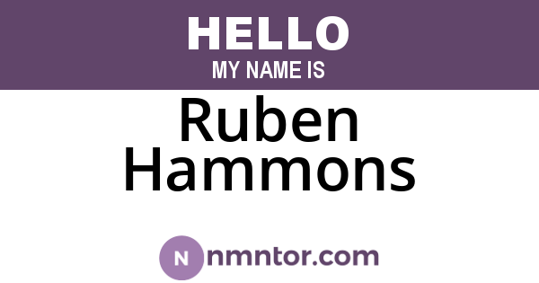 Ruben Hammons