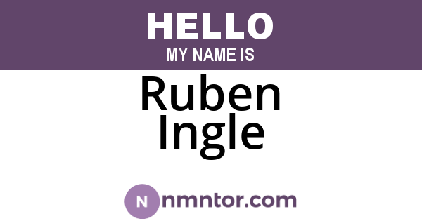 Ruben Ingle