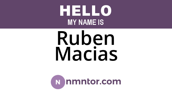 Ruben Macias