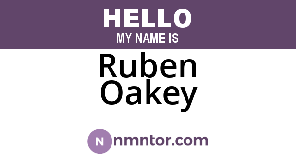 Ruben Oakey