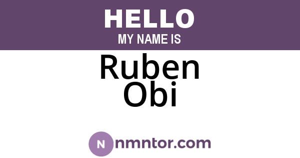 Ruben Obi