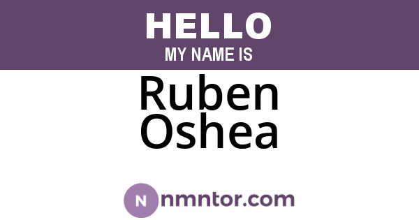 Ruben Oshea