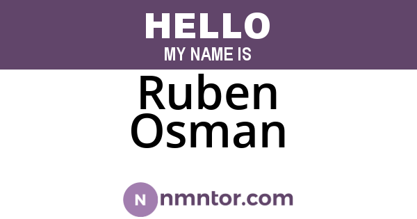Ruben Osman