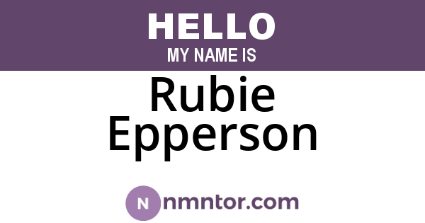Rubie Epperson