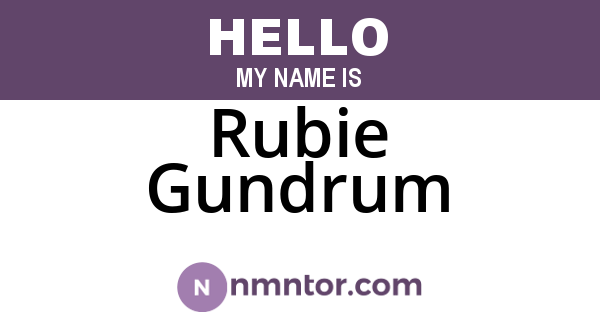Rubie Gundrum