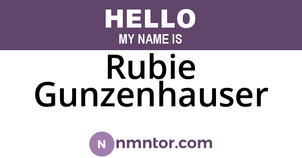 Rubie Gunzenhauser