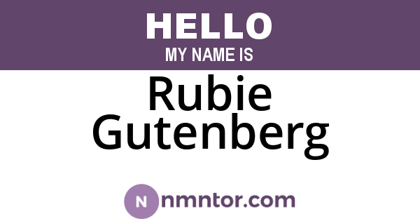Rubie Gutenberg