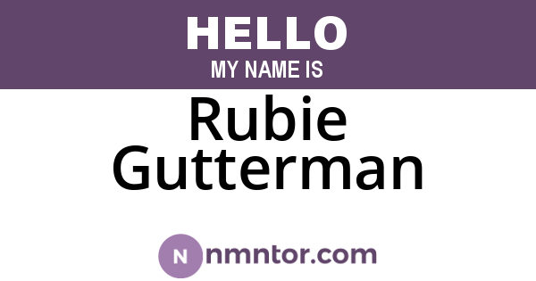 Rubie Gutterman