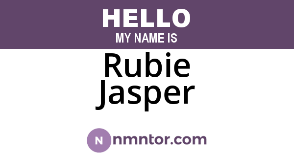 Rubie Jasper