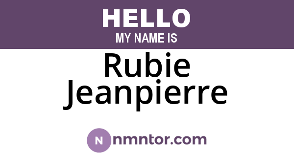 Rubie Jeanpierre