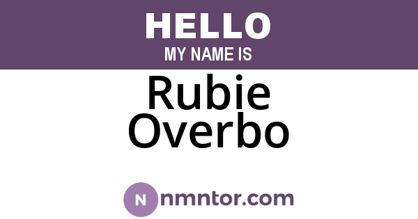 Rubie Overbo