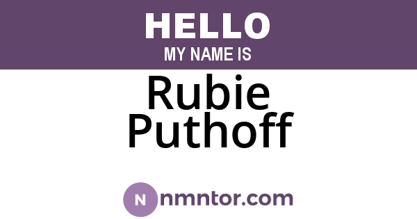 Rubie Puthoff