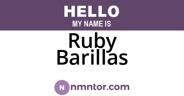 Ruby Barillas