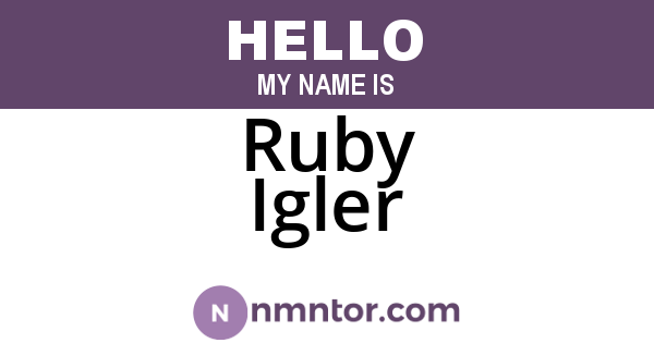 Ruby Igler