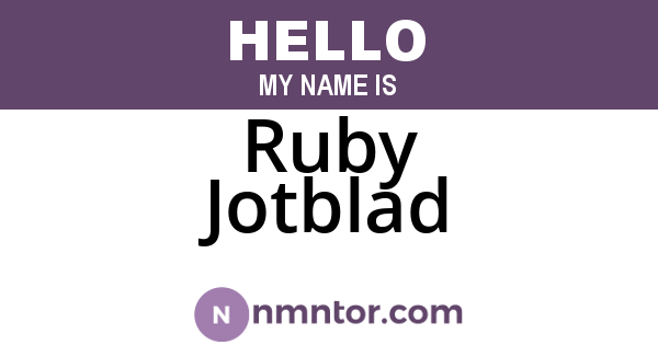 Ruby Jotblad