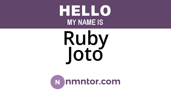 Ruby Joto