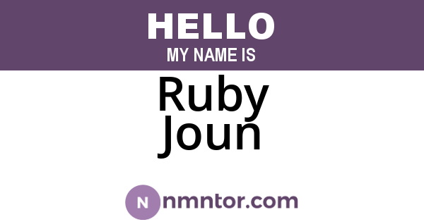 Ruby Joun
