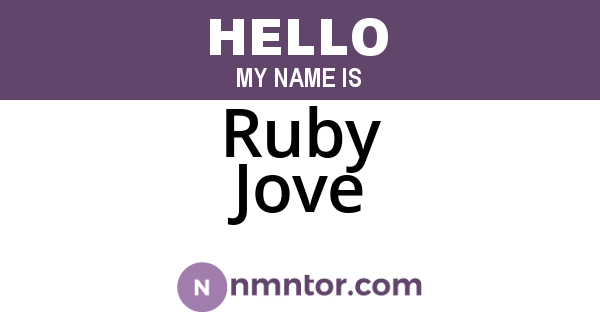 Ruby Jove