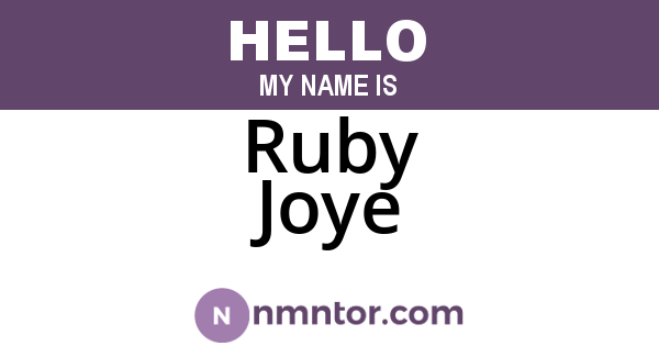 Ruby Joye