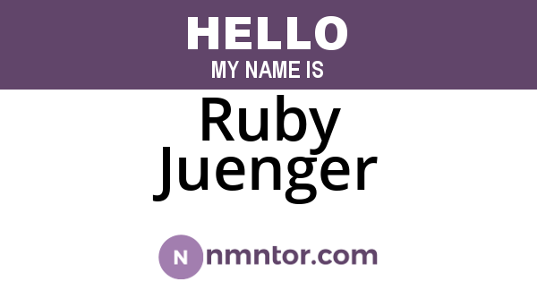Ruby Juenger