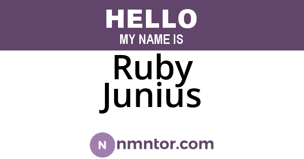 Ruby Junius
