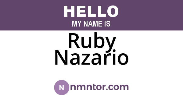 Ruby Nazario