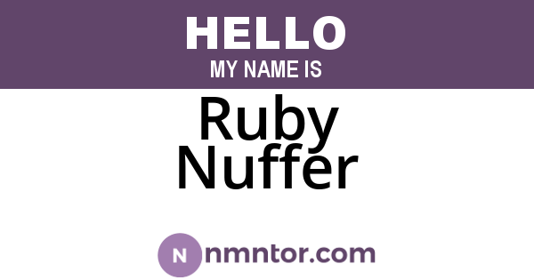 Ruby Nuffer