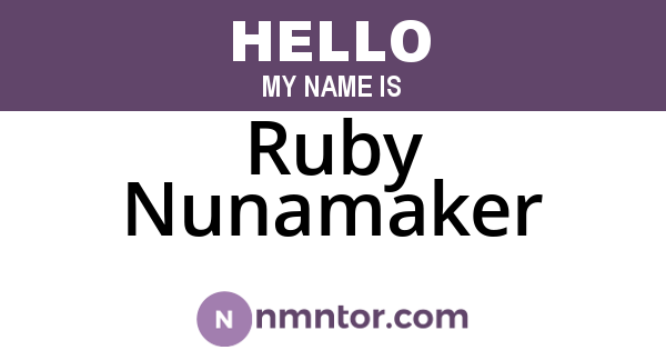 Ruby Nunamaker