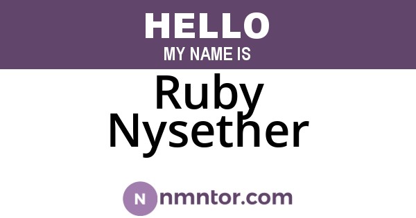 Ruby Nysether