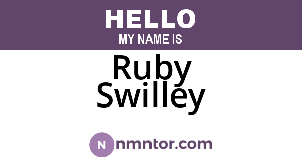 Ruby Swilley