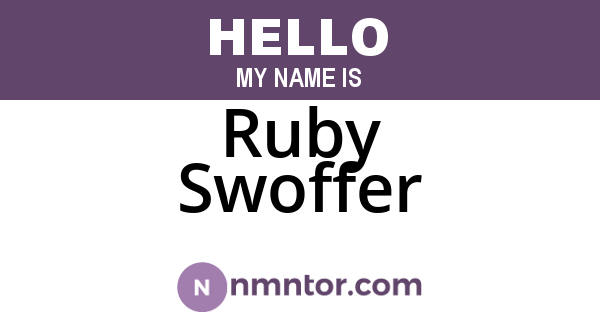 Ruby Swoffer