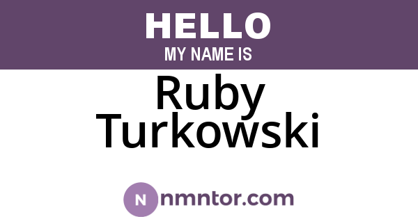 Ruby Turkowski