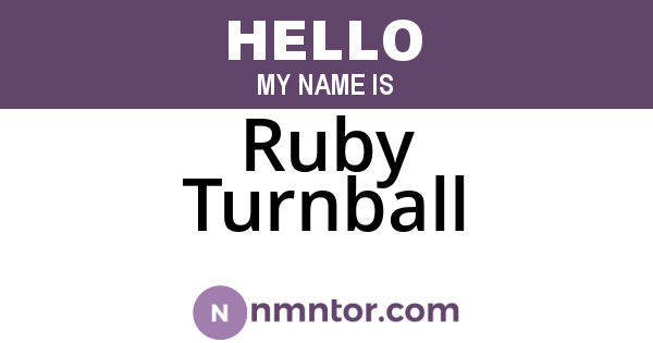 Ruby Turnball