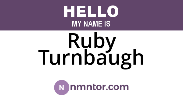 Ruby Turnbaugh